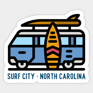 Surf City North Carolina Sticker